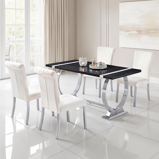 Furniture of America Horley FM37010SV-T60-5PC 5 Pc Dining Table Set IMAGE 1