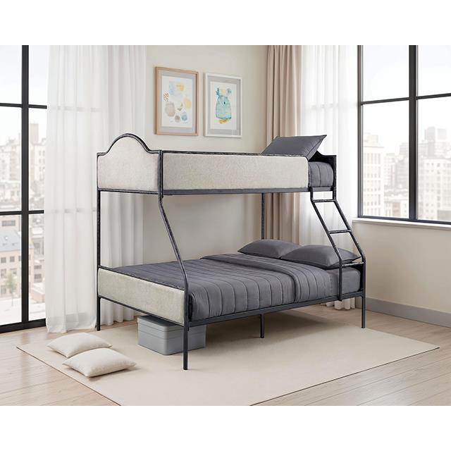 Furniture of America Forli FM-BK700BK-TF Twin/Full Bunk Bed IMAGE 2