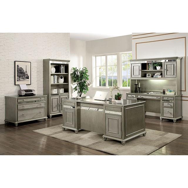 Furniture of America Aine CM-DK908H Computer Desk Hutch IMAGE 1