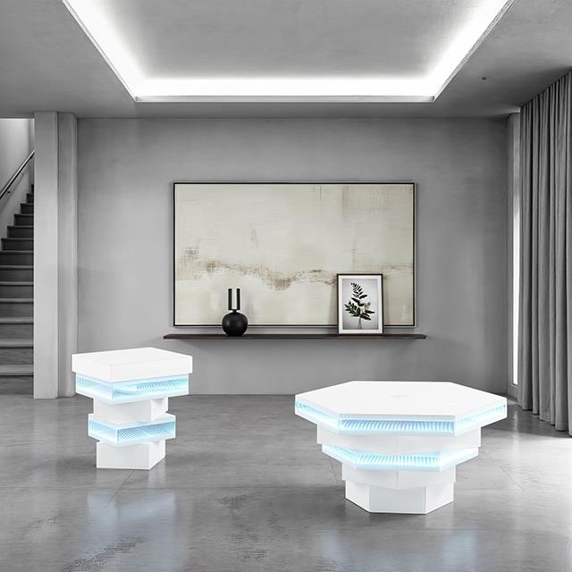 Furniture of America Anwar FM47010WH-C Rectangular Cocktail Table IMAGE 2