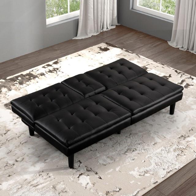 Furniture of America Eidsberg FM2908BK Futon Sofa Bed IMAGE 3