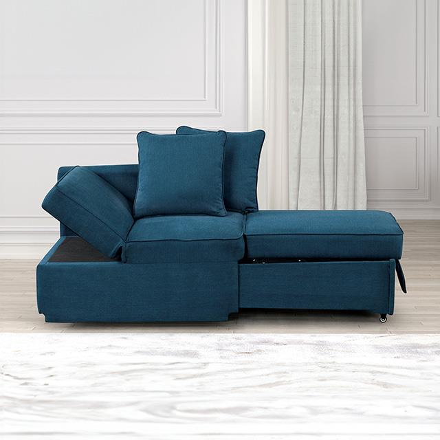Furniture of America Woburn FM6962BL Convertible Chair IMAGE 1