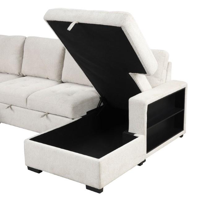 Furniture of America Stockwell FM6966BG-SECT Sleeper Sofa Sectional IMAGE 6
