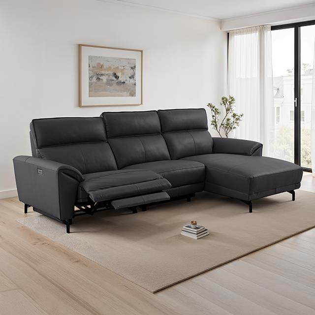 Furniture of America Theola CM9937BK-SECT-PM-R Power Sectional IMAGE 1