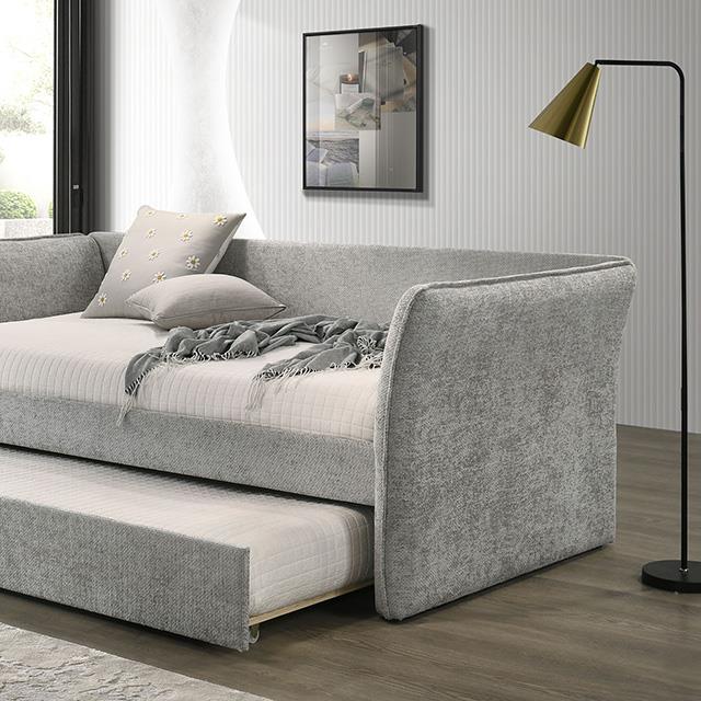 Furniture of America Yuri FM1203GY-BED Twin Daybed with Trundle IMAGE 1