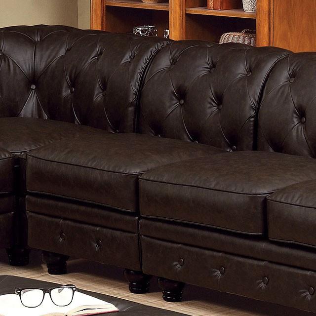 Furniture of America Stanford CM6270BR-CH Armless Chair IMAGE 1