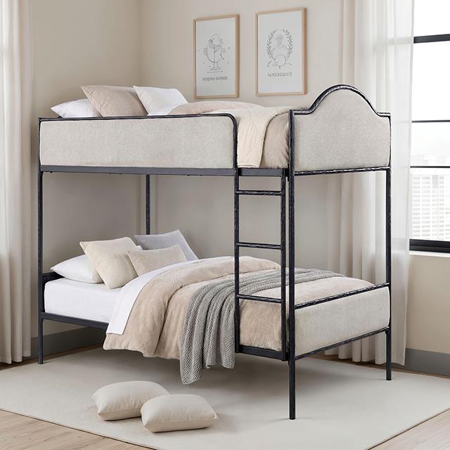 Furniture of America Forli FM-BK700BK-TT Twin/Twin Bunk Bed IMAGE 1