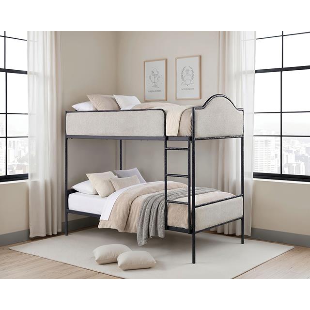 Furniture of America Forli FM-BK700BK-TT Twin/Twin Bunk Bed IMAGE 2