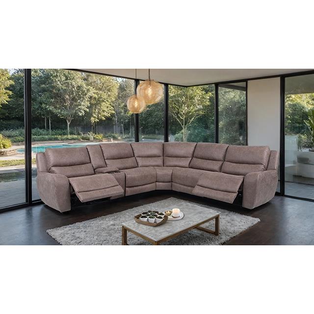 Furniture of America Demetrius CM9930BR-SECT-PM Power Sectional IMAGE 2