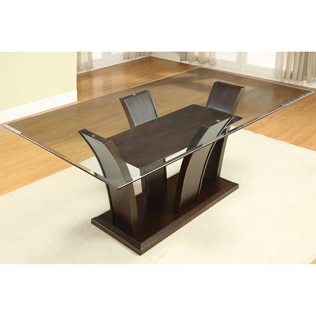Furniture of America Manhattan CM3710T-WH-7PC 7 Pc Dining Table Set IMAGE 2
