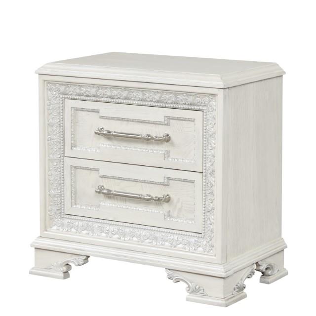 Furniture of America Stella Mia FM70000WH-N Nightstand IMAGE 3