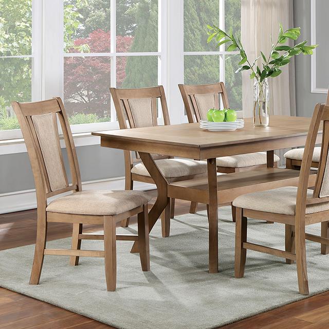 Furniture of America Upminster CM3984NT-T-7PC 7 Pc Dining Table Set IMAGE 4