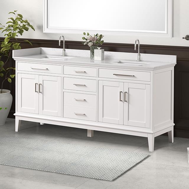 Furniture of America Almeria TM-CT005WH-72+05WH Vanity Set IMAGE 1