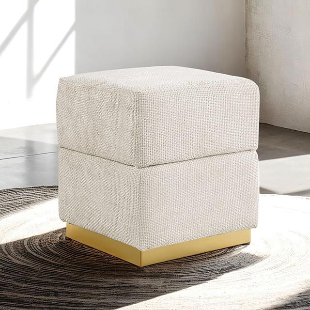 Furniture of America Krysten FM-AC8005WH Storage Stool IMAGE 1