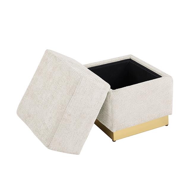 Furniture of America Krysten FM-AC8005WH Storage Stool IMAGE 2
