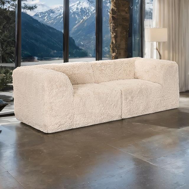 Furniture of America Nappi FM62102BG-LV-PK Loveseat IMAGE 1