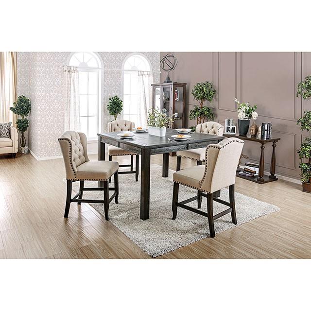 Furniture of America Sania CM3324BKPT54-3564G-7 7 Pc Counter Height Table Set IMAGE 1