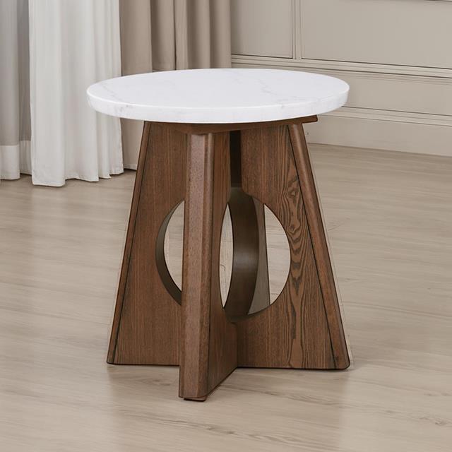 Furniture of America Lemvig FM47016WN-E End Table IMAGE 1