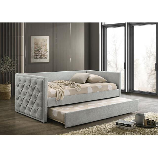 Furniture of America Renzi FM1202GY-BED Twin Daybed with Trundle IMAGE 2
