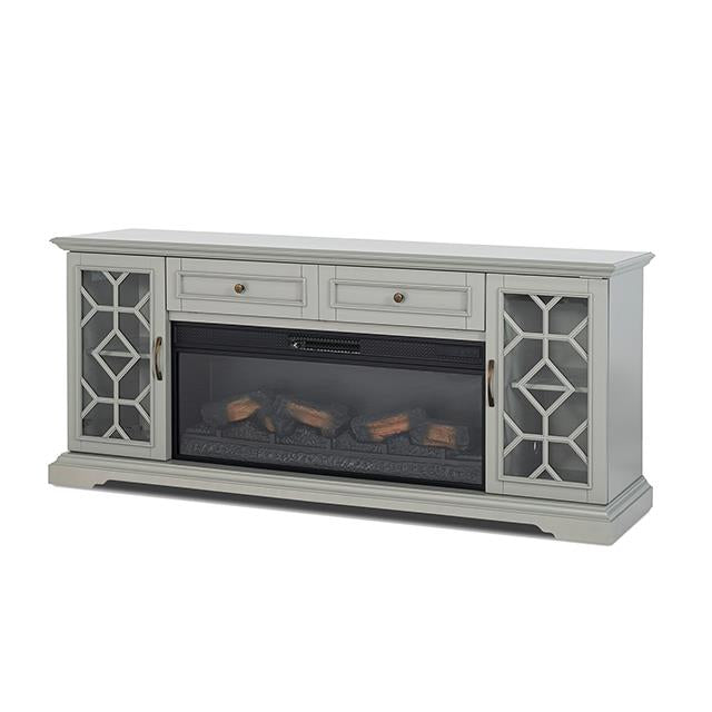 Furniture of America Fidel TM5003 74'' Tv Console with Electric Fireplace IMAGE 2