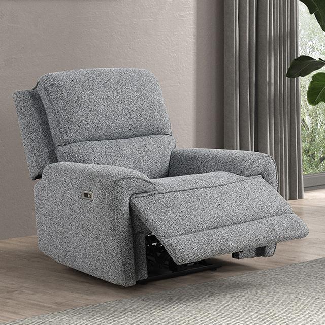 Furniture of America Morcote FM62001GY-CH-PM Power Recliner IMAGE 1