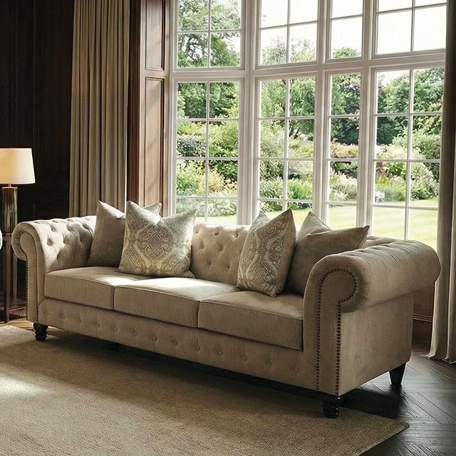 Furniture of America Ammirati FM64011BG-SF Sofa IMAGE 1