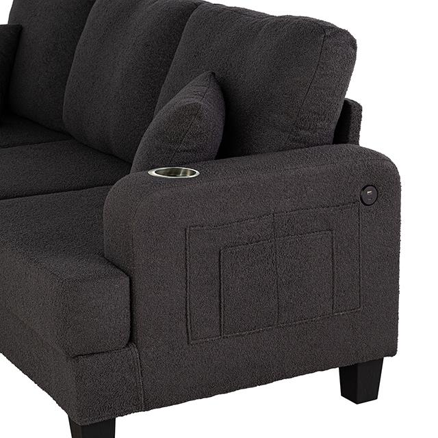 Furniture of America Cinderford SL6936DG-SF-PK Sofa IMAGE 3