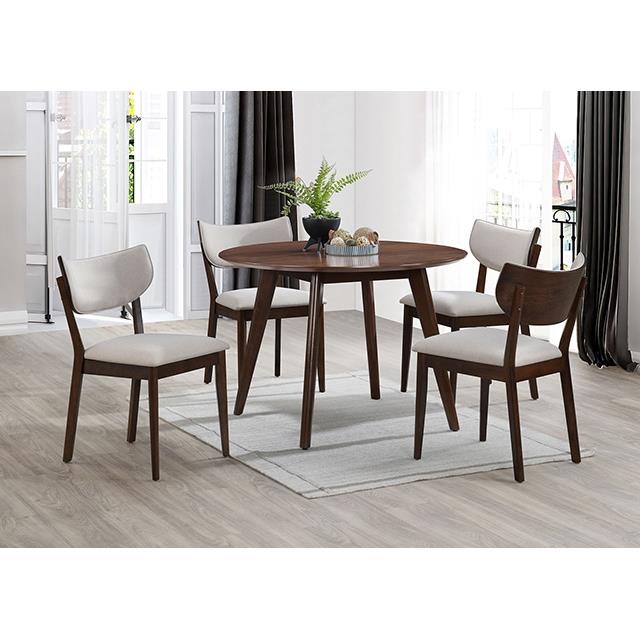Furniture of America Onaka TM3112T-5PC 5 Pc Round Table Dining Set IMAGE 2