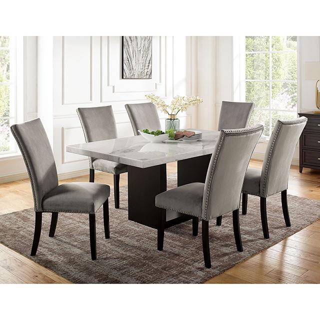 Furniture of America Kian CM3744T-7PC-3263GY 7 Pc Dining Table Set IMAGE 1