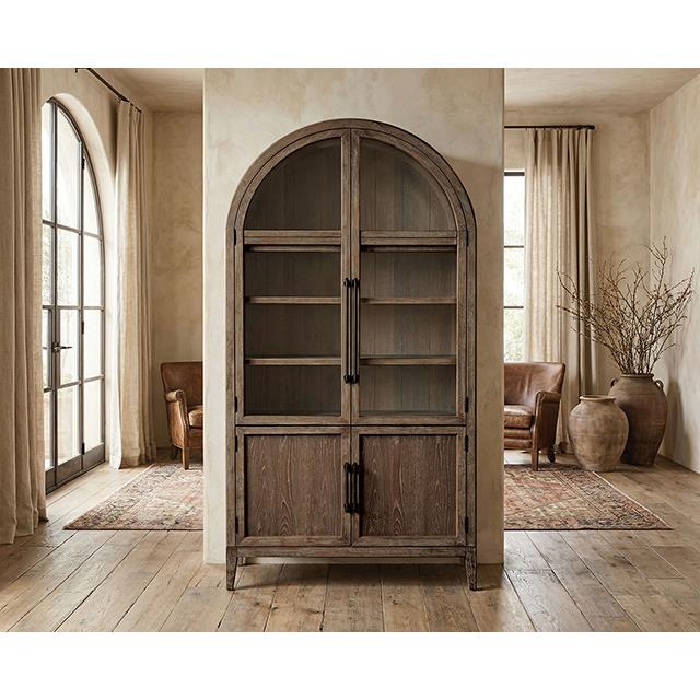 Furniture of America Minster FM-AC8029AK Arched Cabinet IMAGE 2