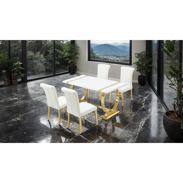 Furniture of America Holstebro FM37007GD-T 60" Dining Table IMAGE 2