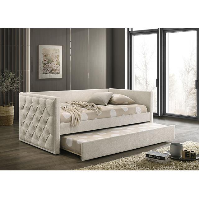 Furniture of America Renzi FM1202BG-BED Twin Daybed with Trundle IMAGE 2