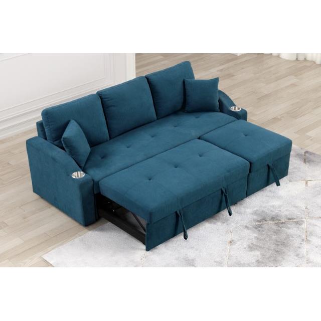 Furniture of America Royden FM6963BL-PK Sleeper Sofa IMAGE 5