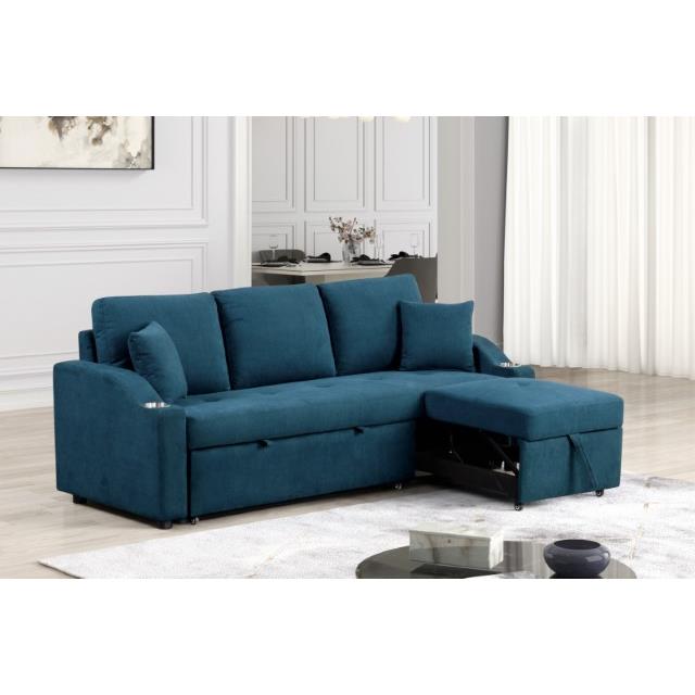 Furniture of America Royden FM6963BL-PK Sleeper Sofa IMAGE 6