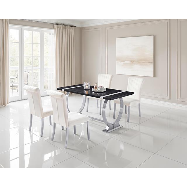 Furniture of America Horley FM37010SV-T-60 60" Dining Table IMAGE 2