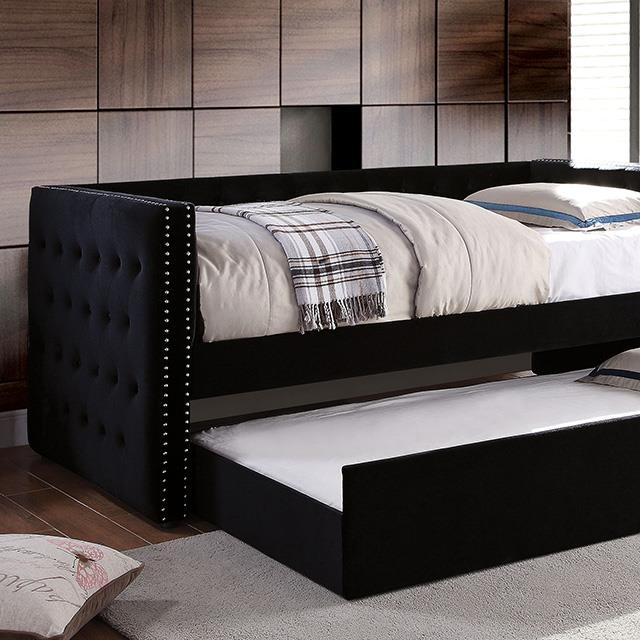 Furniture of America Susanna FM1739BK-BED Daybed with Trundle IMAGE 1