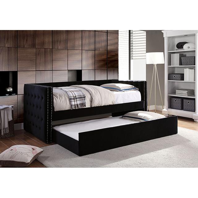 Furniture of America Susanna FM1739BK-BED Daybed with Trundle IMAGE 2