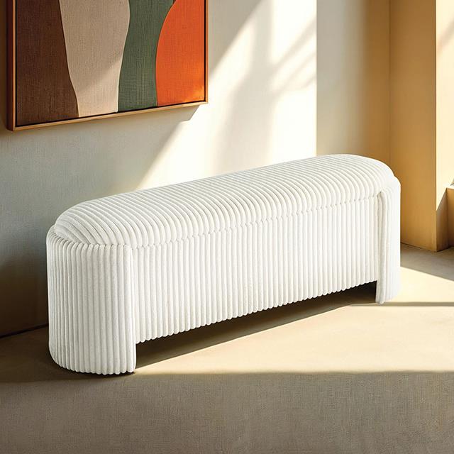 Furniture of America Grainne FM-AC8007WH Storage Bench IMAGE 1