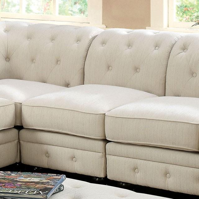Furniture of America Stanford CM6270IV-CH Armless Chair IMAGE 1