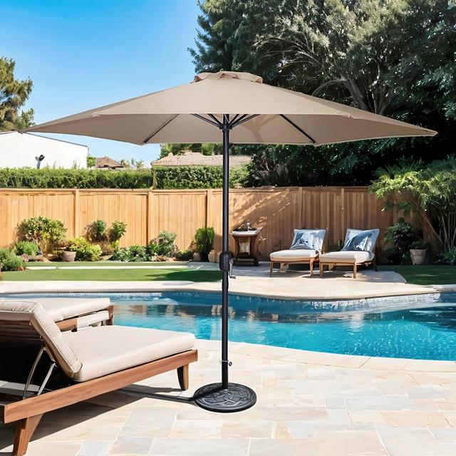 Furniture of America Lali LA-A027BG+BASE 9" Outdoor Umbrella & 21" Round Base IMAGE 1