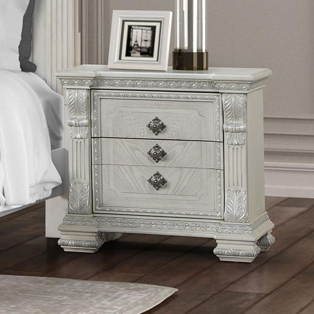 Furniture of America Promenade FM70001WH-N Nightstand IMAGE 1