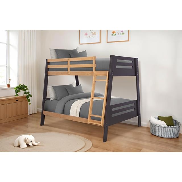 Furniture of America Kallen FM-BK206A-TF-BED Twin/Full Bunk Bed IMAGE 2