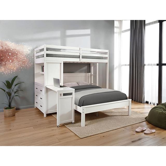 Furniture of America Aludra FM-BK205WH-T-BED Loft Bed IMAGE 2