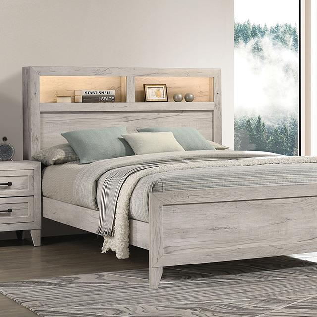 Furniture of America Mysen FM7202WH-EK-BED King Bed IMAGE 1