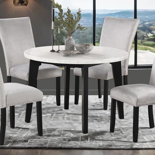 Furniture of America Sabro FM3330BK-RT-TABLE Round Dining Table IMAGE 1