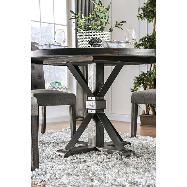Furniture of America Alfred CM3735RT-5PC-GY 5 Pc Dining Table Set IMAGE 4