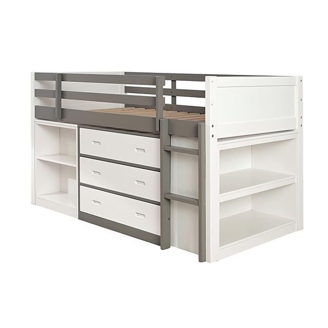 Furniture of America Ledell FM-BK203GY-T-BED Twin Loft Bed IMAGE 3