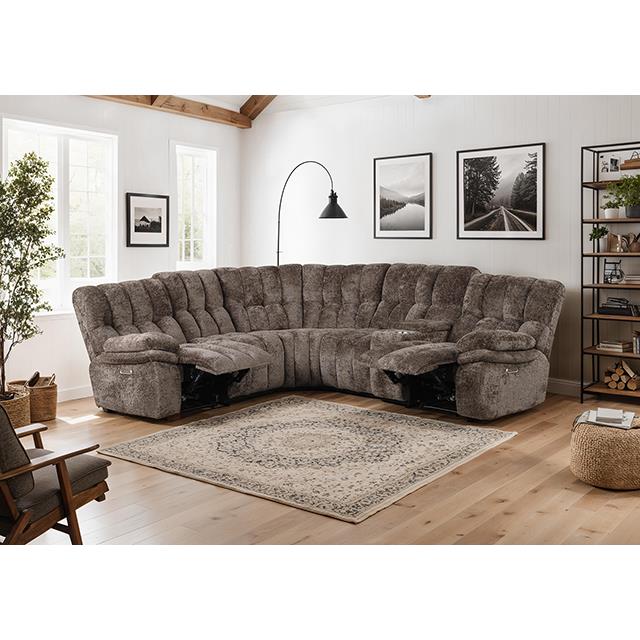 Furniture of America Hieronymus FM64001DB-SECT-PM Power Sectional IMAGE 2