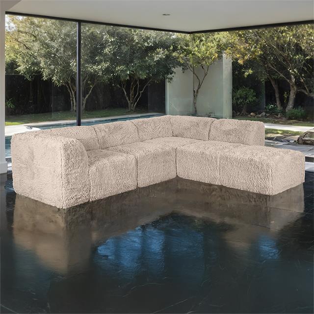 Furniture of America Nappi FM62102TP-SECT-B L-Sectional IMAGE 1