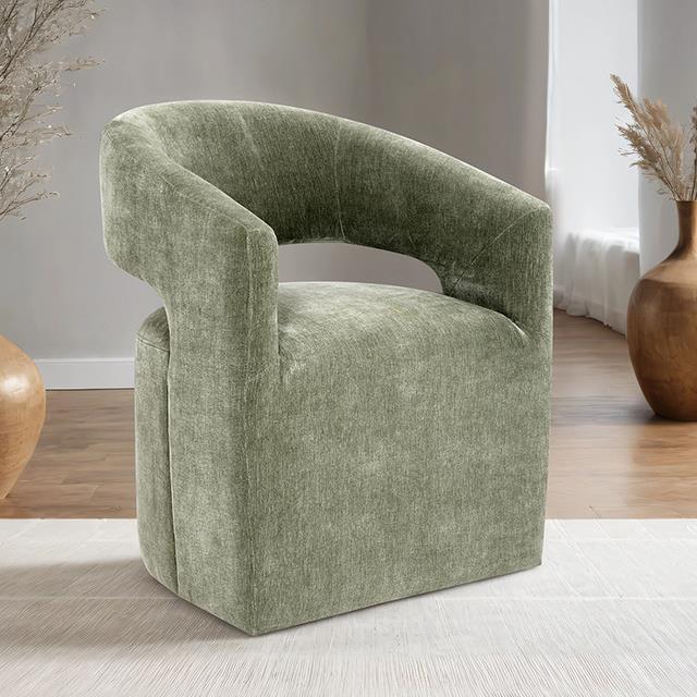 Furniture of America Tresa FM-AC3002GR Arm Chair with Casters IMAGE 1